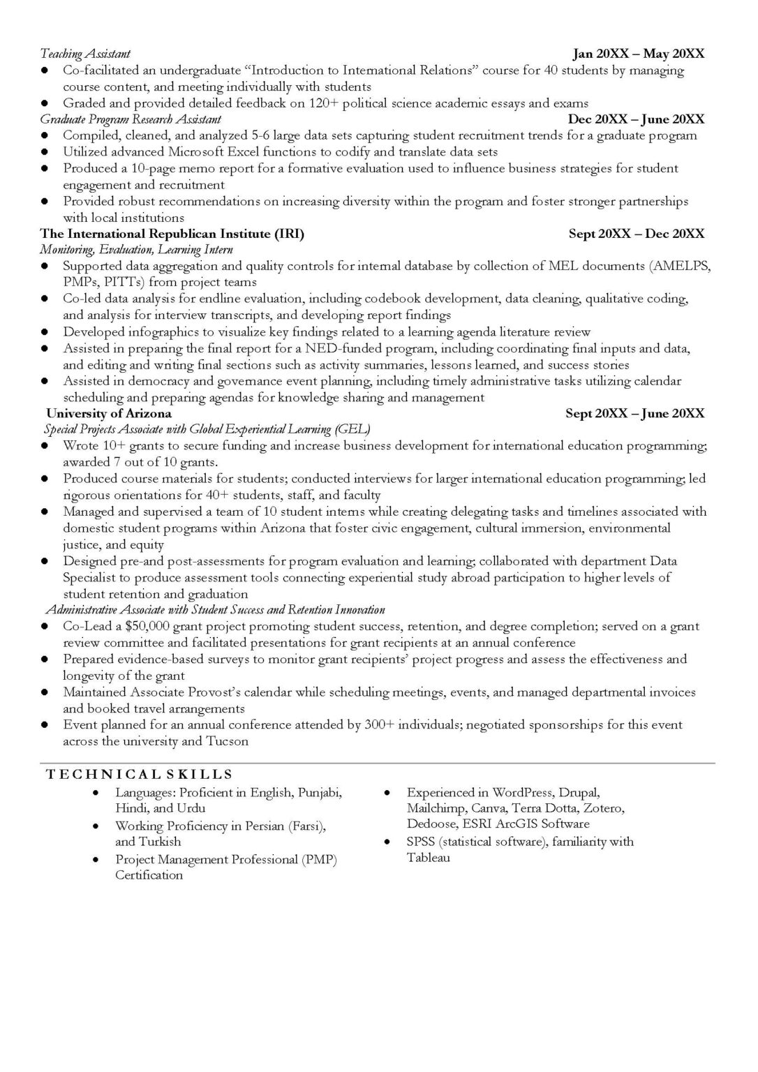 Resume And Cv Examples 